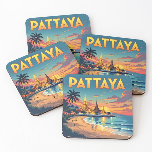 Item preview, Pattaya: Vintage-Style Painterly Travel Poster designed and sold by LSVart.