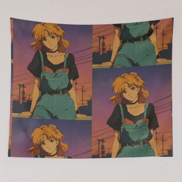 Item preview, Calm Lofi Anime Girl Ambiance Art designed and sold by bapupa.