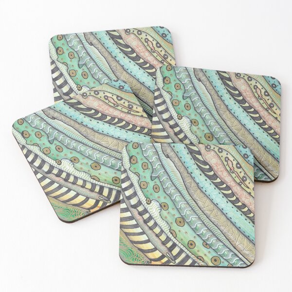 Item preview, Cellular Flow - Green Zentangle Doodle with Organic Patterns designed and sold by ColorWander.