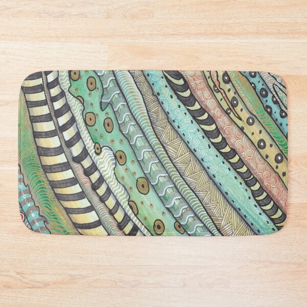 Item preview, Cellular Flow - Green Zentangle Doodle with Organic Patterns designed and sold by ColorWander.