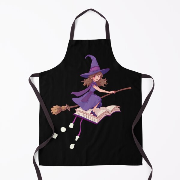 Item preview, Cute Witch Riding Open Book on Marshmallows designed and sold by AbdS07.