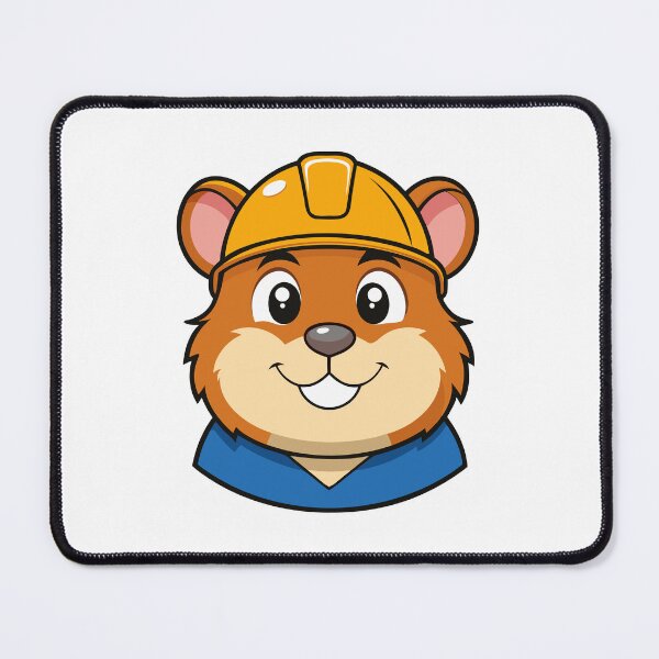 Item preview, Cartoon hamster in construction helmet. designed and sold by GregorySmithRed.