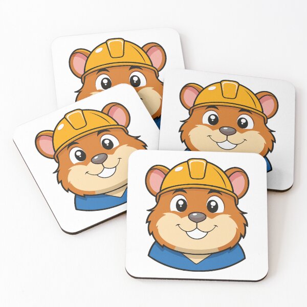 Item preview, Cartoon hamster in construction helmet. designed and sold by GregorySmithRed.