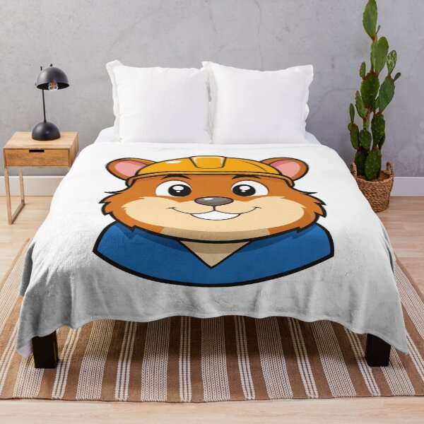 Item preview, Cartoon hamster in construction helmet. designed and sold by GregorySmithRed.