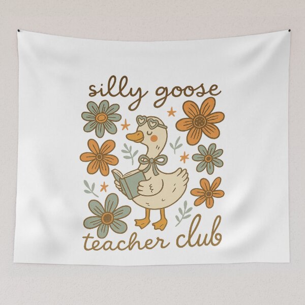 Artikelvorschau, Silly Goose Lehrerclub|Lehrer Silly Goose|Gänselehrer|Silly Goose PNG|Floral Teacher PNG|Silly Goose Shirt|Lehrershirt-Design|silly entworfen und verkauft von PixelBlooming.