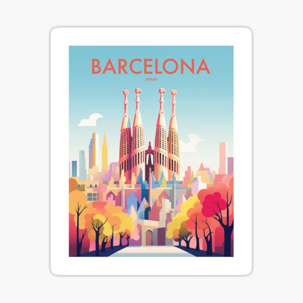 Item preview, BARCELONA TRAVEL ART designed and sold by MarkedArtPrints.