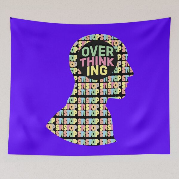 Item preview,  STOP Overthinking –  Mental Clarity and Peace of Mind Motivational Design designed and sold by ArtsyExplorer.