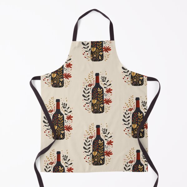 Item preview, Floral Wine Bottle Folk Art – Cozy Rustic Kitchen Decor designed and sold by doingly.