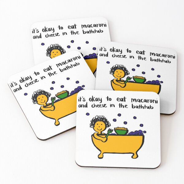 Item preview, Eat macaroni and cheese in the bathtub designed and sold by OkiDokiDesign.