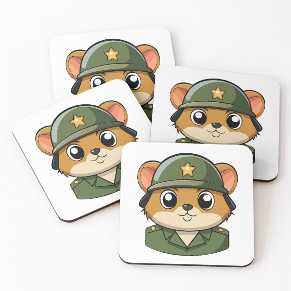 Item preview, Cute female hamster in soldier uniform. designed and sold by GregorySmithRed.