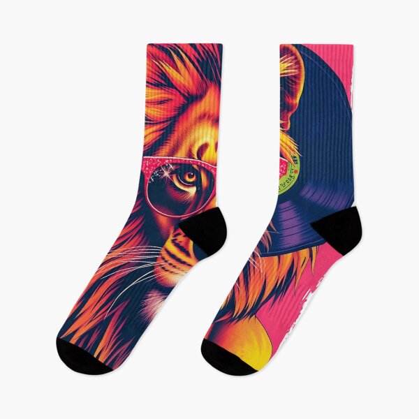 Item preview, Cool Lion with Sunglasses and Vinyl Record Vibes designed and sold by AbdS07.