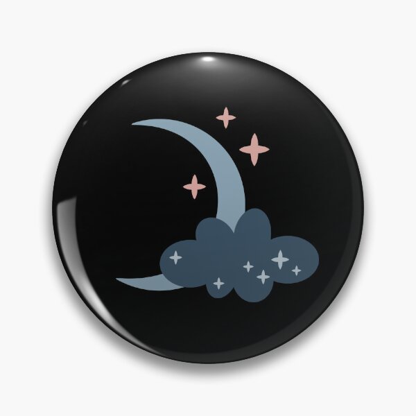 Item preview, Crescent moon with stars and cloud designed and sold by Julza Art.