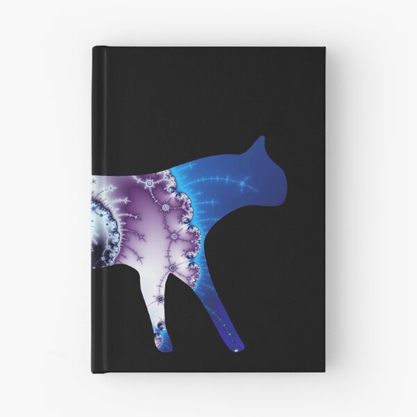 Item preview, Blue & Purple Spiral Fractal Cat Art Print designed and sold by ChaosEmporium.