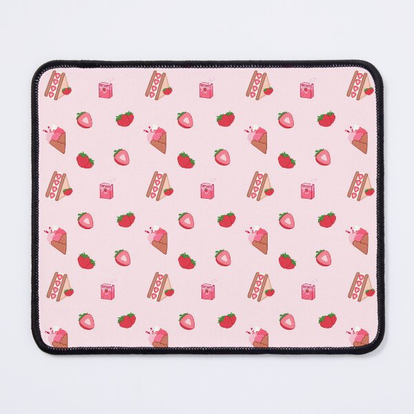 Artikelvorschau, Erdbeer-Kawaii-Dessert-Muster – Süßes Pastell-Beeren-Design entworfen und verkauft von Cherry Chomp.