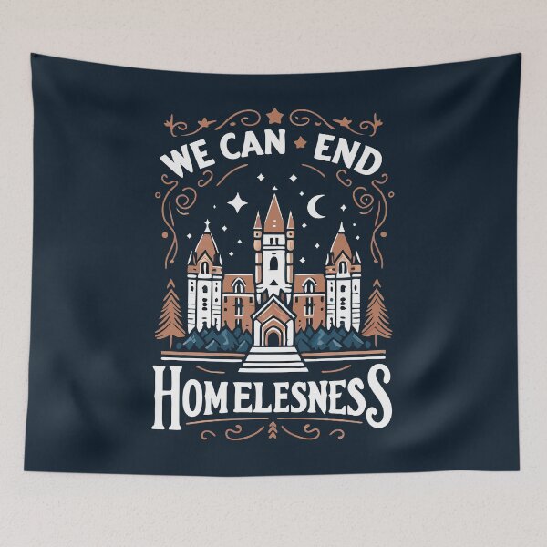 Item preview, We Can End Homelessness – Prince William’s Powerful Message in Vintage Architecture Art designed and sold by MAGICKEY2024.