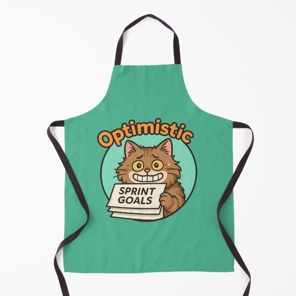 Item preview, Funny Cat Optimistic Sprint Goals Sticker designed and sold by Yuliya Brush.