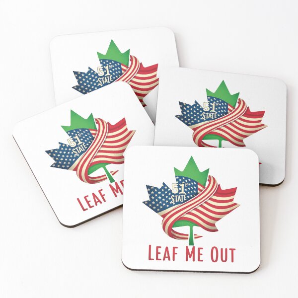 Item preview, Canadian Maple Leaf "Leaf Me Out" Logo - 51st State Satire designed and sold by Cloud-Riders.