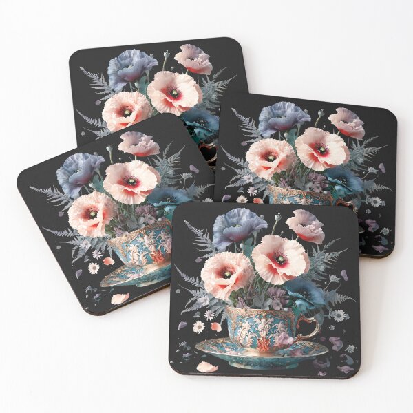 Artikelvorschau, Verzierte Teetasse gefüllt mit einem lebendigen Blumenarrangement entworfen und verkauft von Bellaleo21.