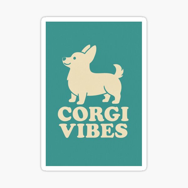 Item preview, Corgi Vibes – Minimal Retro Corgi Design designed and sold by DiamondHeaven-R.