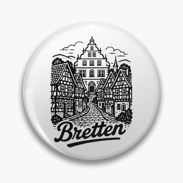Item preview, Kraichgau silhouette – Bretten illustration designed and sold by Boogosh.