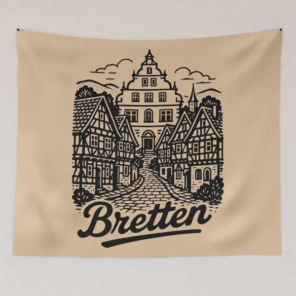Item preview, Kraichgau silhouette – Bretten illustration designed and sold by Boogosh.