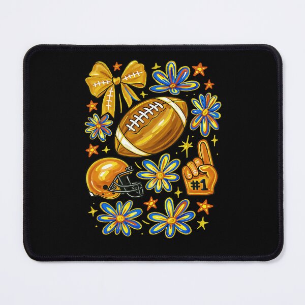 Item preview, Football Coquette Bow Yallow Football & Flower Fall designed and sold by BornBorn.