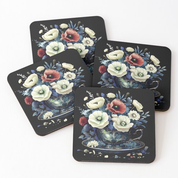 Artikelvorschau, Verzierte Teetasse gefüllt mit einem lebendigen Blumenarrangement entworfen und verkauft von Bellaleo21.