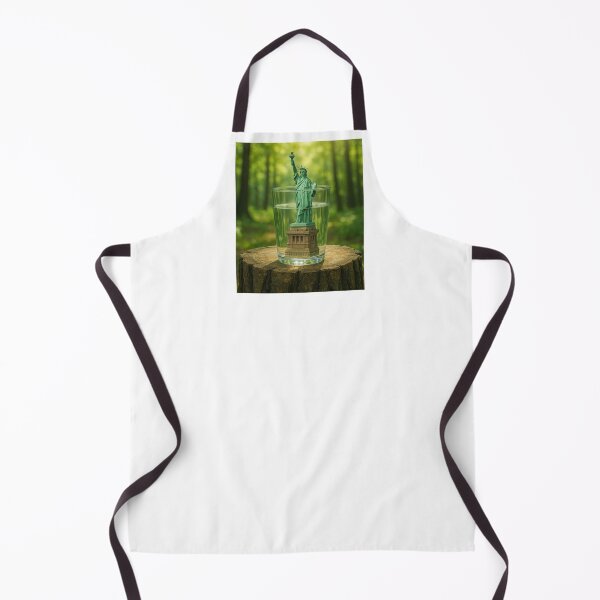 Item preview, Statue of freedom in a glass of water on a tree trunk. designed and sold by Lunaria Arts.