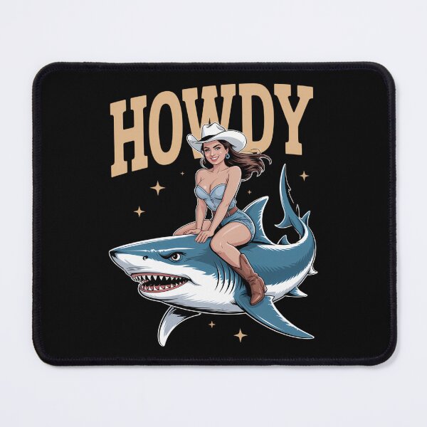 Item preview, Cowgirl Riding Shark Funny Western Aesthetic designed and sold by Sea4Adventures.