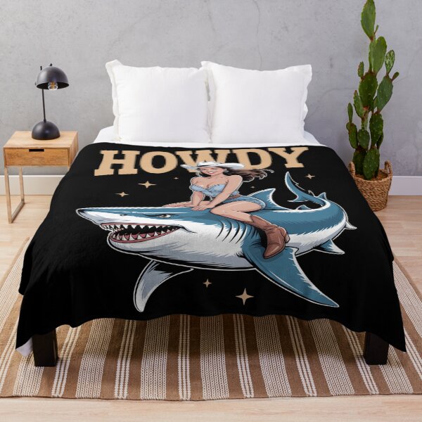 Item preview, Cowgirl Riding Shark Funny Western Aesthetic designed and sold by Sea4Adventures.