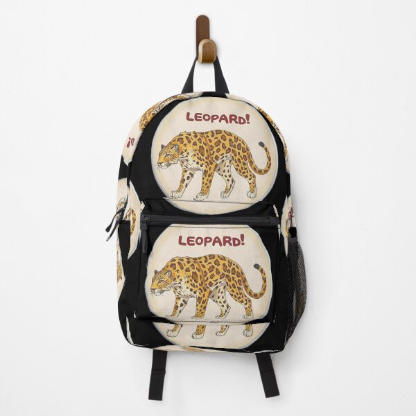 Item preview, Image 1/6 of a fantasy leopard with the large phrase "LEOPARD!" in the center inside a circle. designed and sold by Giulivo Store Graphic.