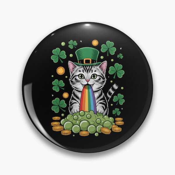 Item preview, Nicole's Ginger Cat Pukes St. Patrick's Day designed and sold by BakeryDozen.