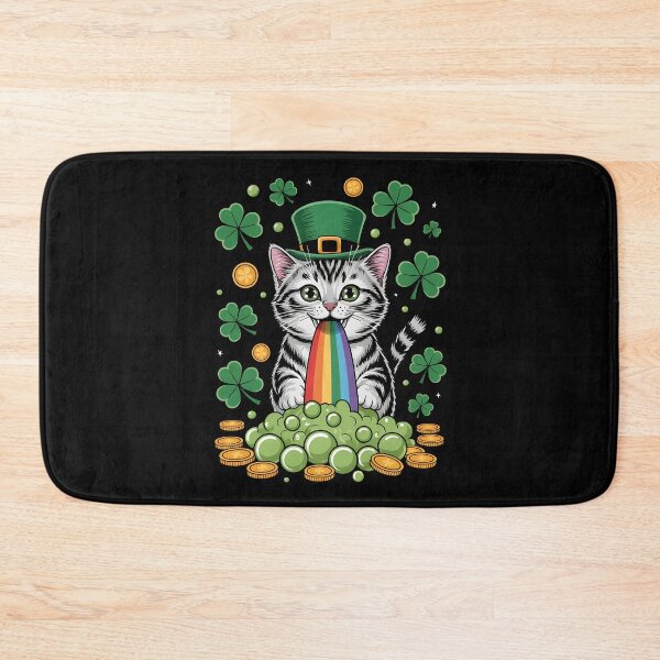 Item preview, Nicole's Ginger Cat Pukes St. Patrick's Day designed and sold by BakeryDozen.