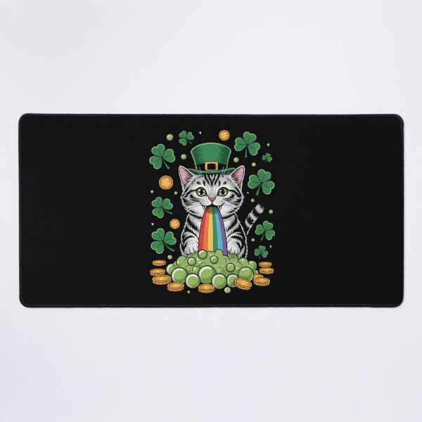 Item preview, Nicole's Ginger Cat Pukes St. Patrick's Day designed and sold by BakeryDozen.