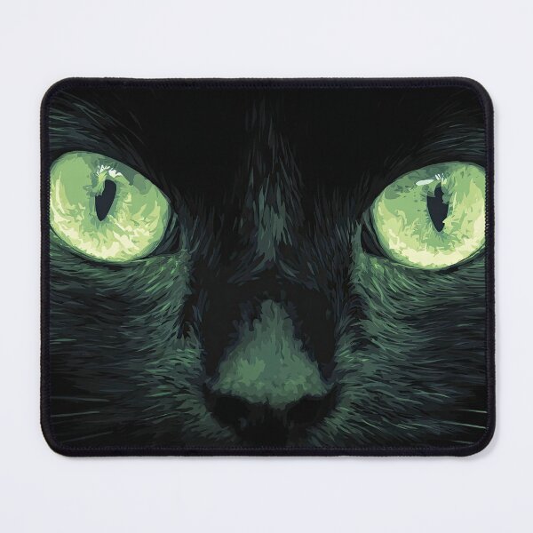 Aperçu de l'œuvre Yeux de chat noirs créée et vendue par IMAGENACTION.