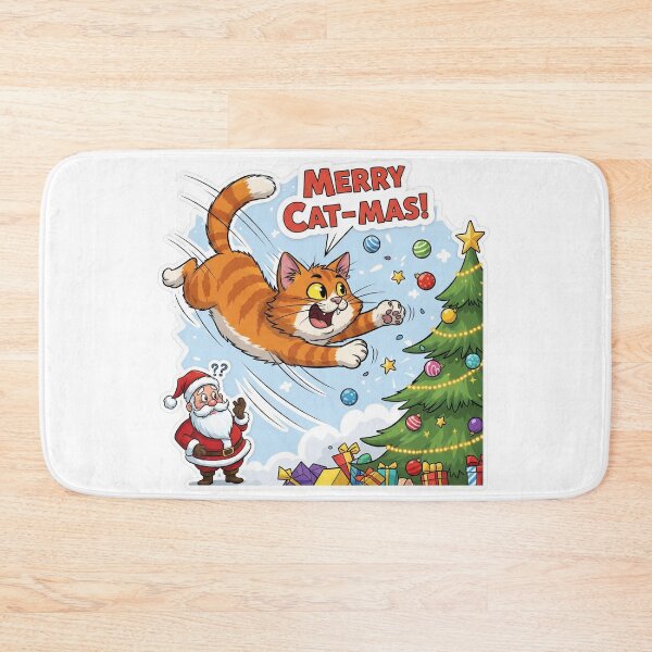 Item preview, Cat vs Christmas Tree designed and sold by RaphSainte.