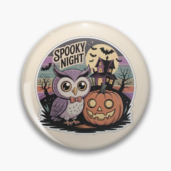 Item preview, Spooky Retro Halloween Owl – Vintage Pumpkin Night Sticker designed and sold by Nuist25.