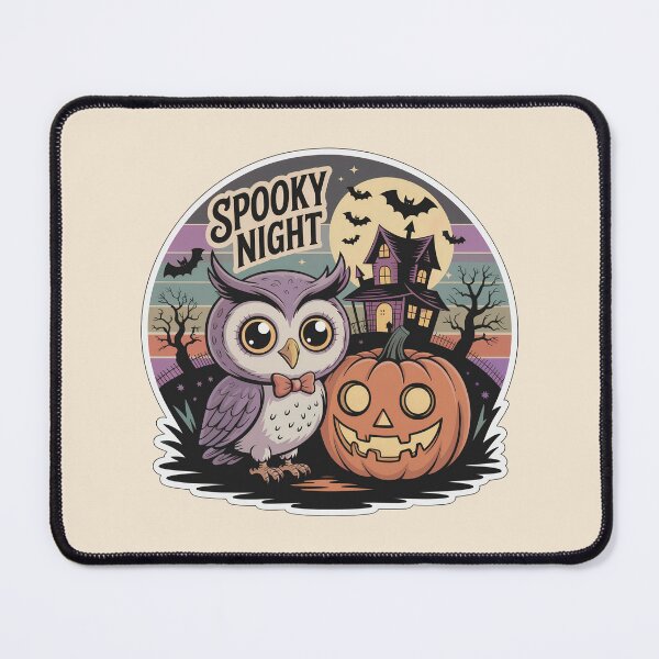 Item preview, Spooky Retro Halloween Owl – Vintage Pumpkin Night Sticker designed and sold by Nuist25.