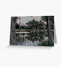 Sundown At The Pond Greeting Card