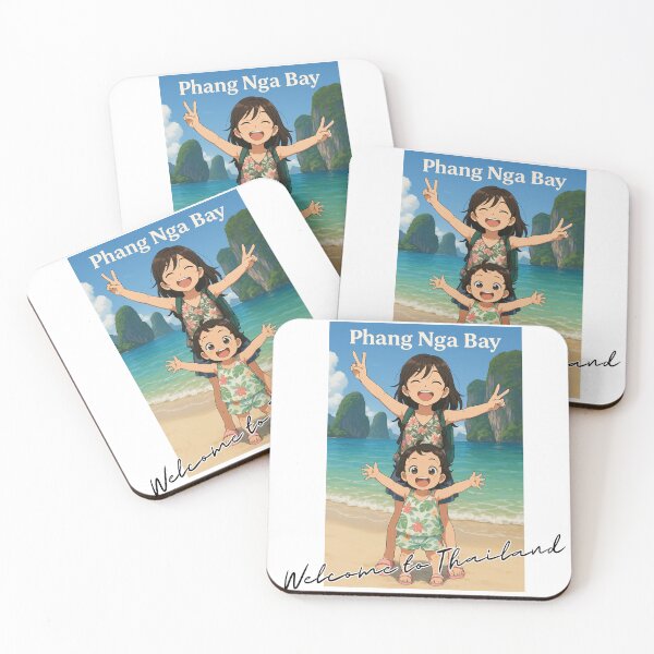 Item preview, Phang Nga Bay Thailand | Anime Kids at the Beach designed and sold by konthai.familyart.