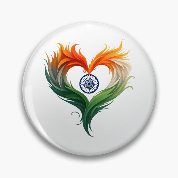 Item preview, Heart-Shaped Indian Flag for Independence Day designed and sold by Nene's design.