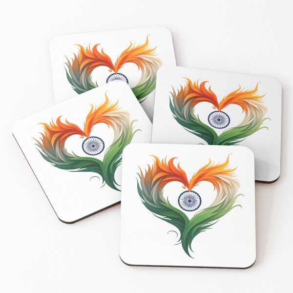 Item preview, Heart-Shaped Indian Flag for Independence Day designed and sold by Nene's design.