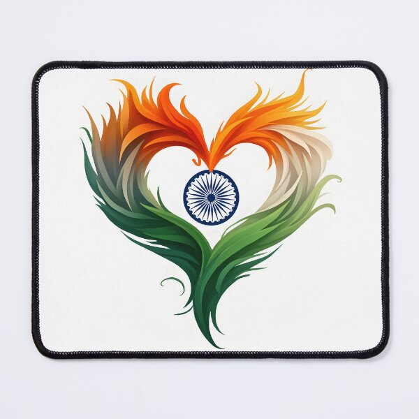 Item preview, Heart-Shaped Indian Flag for Independence Day designed and sold by Nene's design.