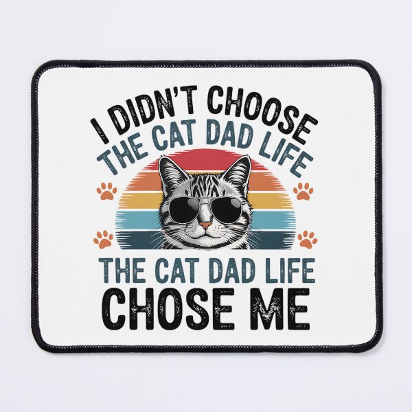 Item preview, Retro Cat Dad Life Chose Me Happy Fathers Day Papa Cat Lover designed and sold by BakeryDozen.