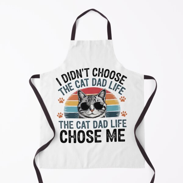 Item preview, Retro Cat Dad Life Chose Me Happy Fathers Day Papa Cat Lover designed and sold by BakeryDozen.