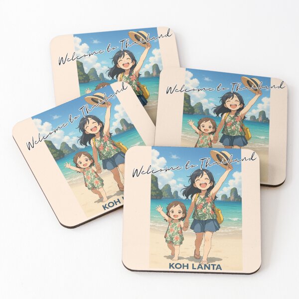 Item preview, Koh Lanta Thailand | Cute Anime Sisters on Vacation designed and sold by konthai.familyart.
