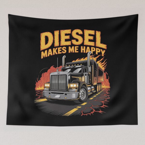 Item preview, Diesel makes me happy - American truckers - Highway truck - Keep trucking - Chrome dreams - Asphalt cowboy - Truck stop - Truck driver - American trucking designed and sold by JansenGS.