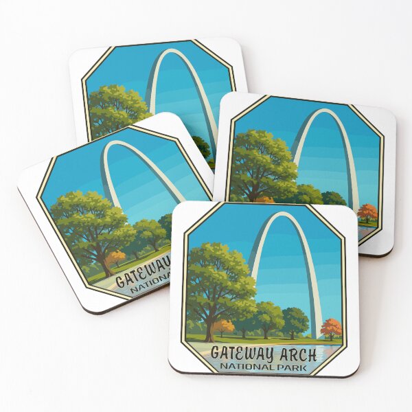 Item preview, Gateway Arch National Park Retro Sticker designed and sold by Ismeal Von.
