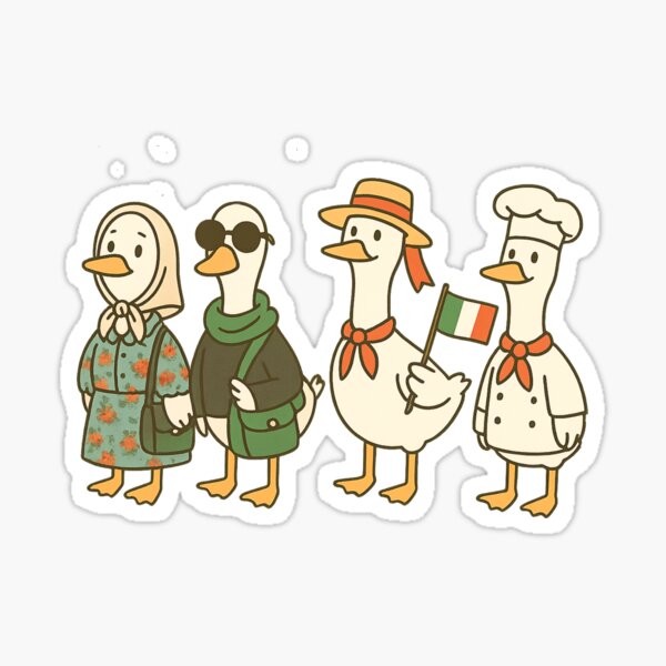 Item preview, Funny Goose Parade Geese Crew Costume Italy Italian Holiday designed and sold by SunfullyYours.