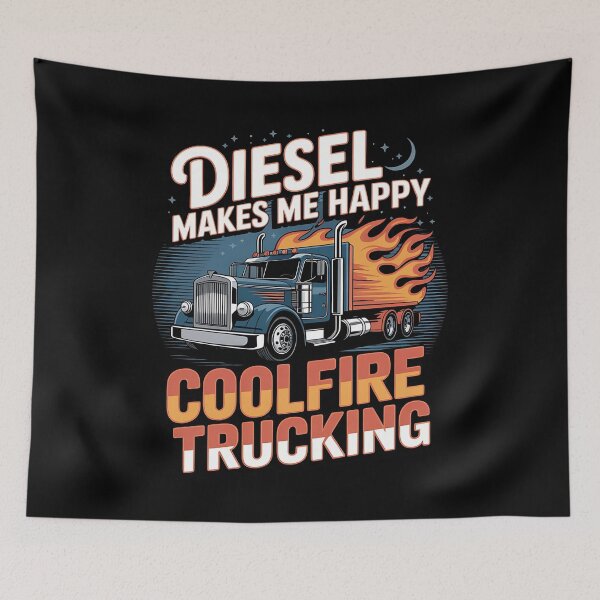 Item preview, Diesel makes me happy - Highway truck - Keep trucking - Chrome dreams - Asphalt cowboy - Truck stop - Truck driver - American trucking designed and sold by JansenGS.